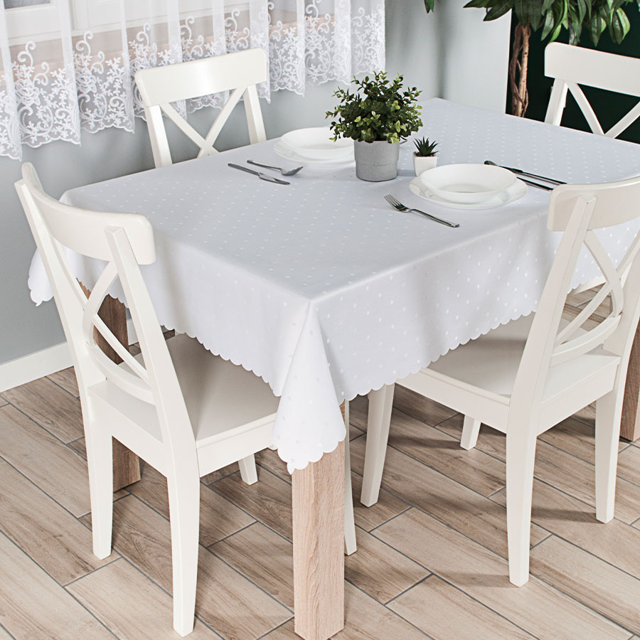 ANIELA Obrus wodoodporny, 140x240cm, kolor biały 001 004791