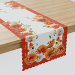 MAKI · Bieżnik wodoodporny · 38x140 cm · kolor czerwony z paskiem