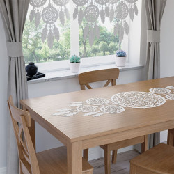 LEA Bieżnik żakardowy gotowy, łapacz snów, szerokość 45 x wysokość 155cm, kolor 001 biały 001391