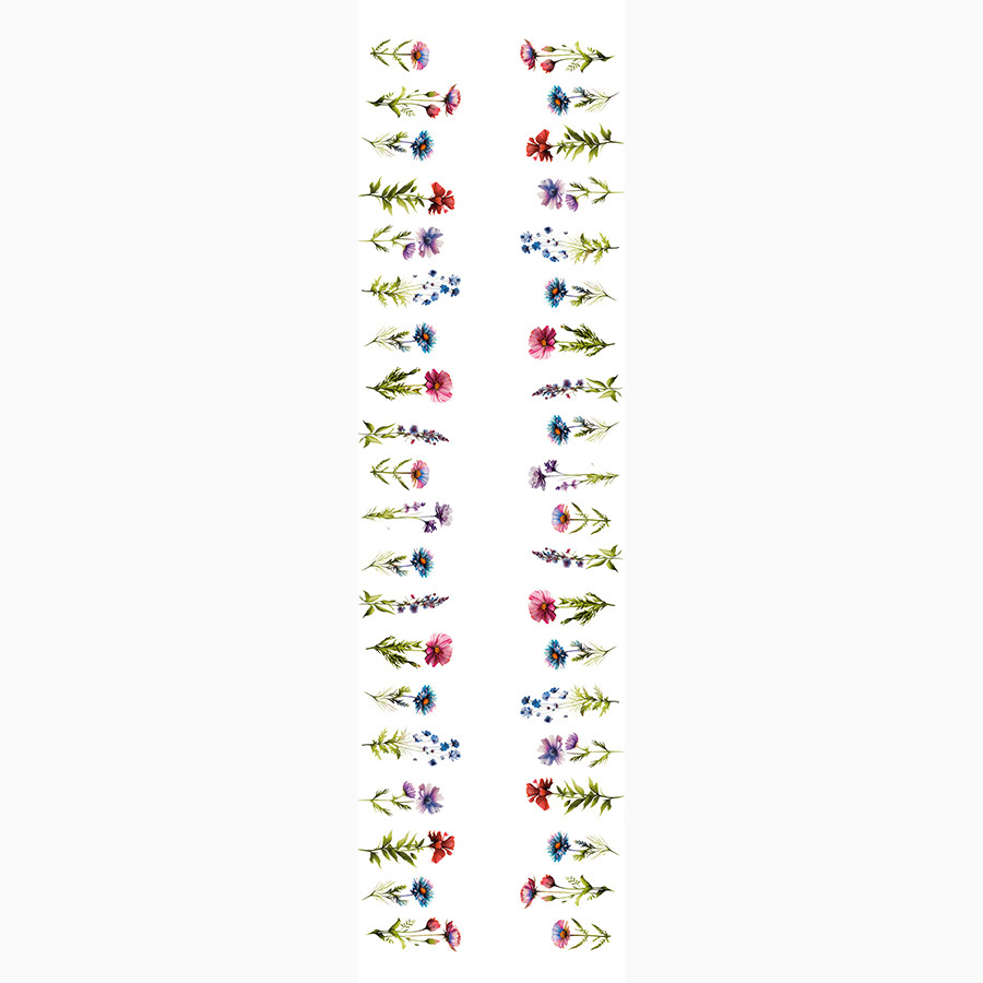 KWIATY POLNE Bieżnik MILAS obszyty listwą, 38x160cm, kolor 001 P00129