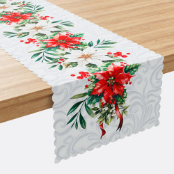 GWIAZDA BETLEJEMSKA Bieżnik NINA WODOODPORNA, 38x140cm, kolor 001 biały PBN343