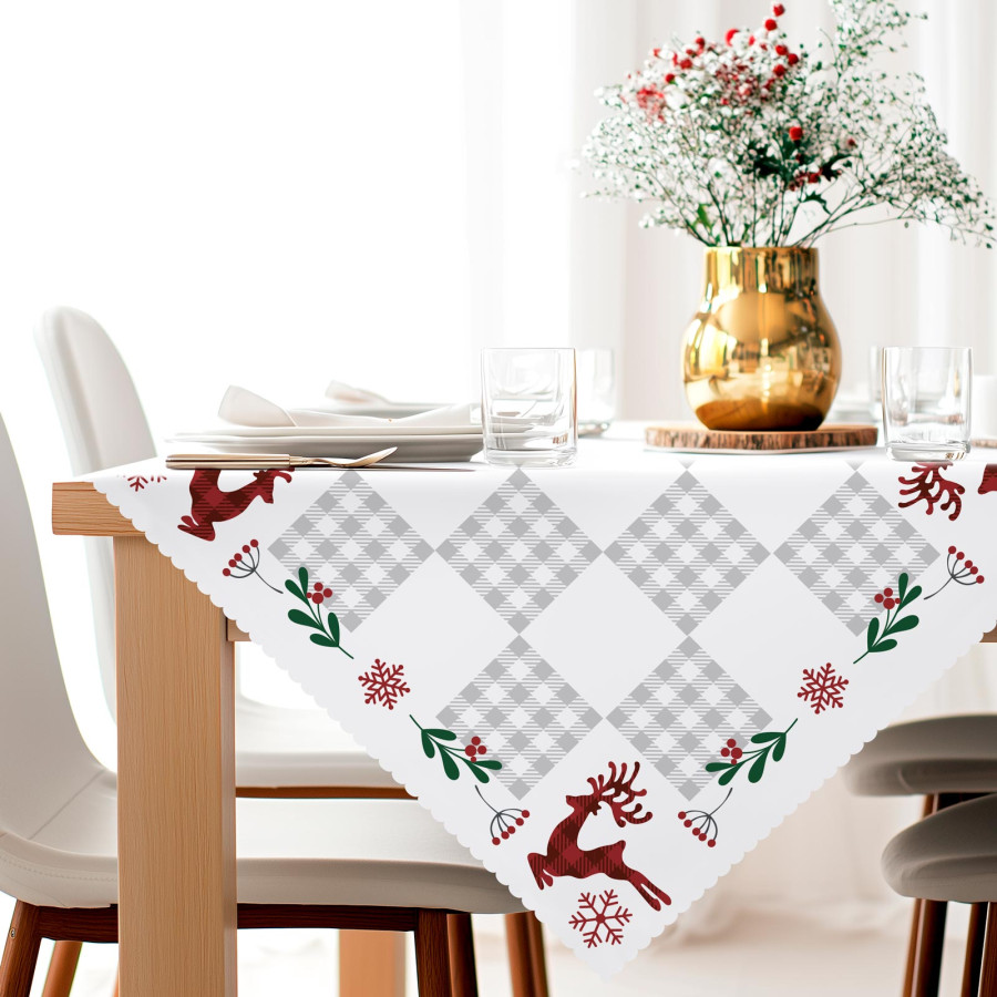 KRATA PATCHWORK Serweta NINA WODOODPORNA, 80x80cm, kolor 001 biały PBN350