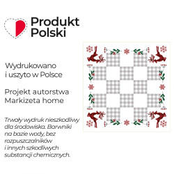 KRATA PATCHWORK Serweta NINA WODOODPORNA, 80x80cm, kolor 001 biały PBN350