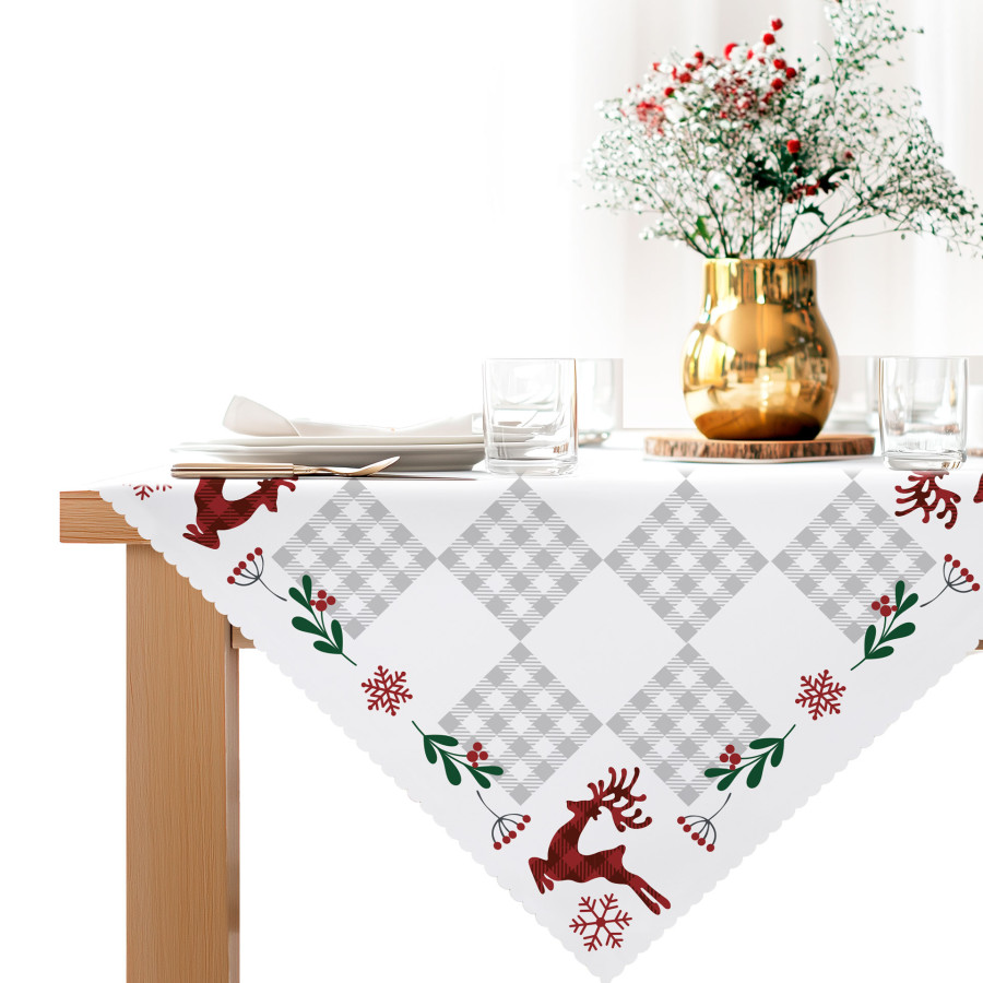 KRATA PATCHWORK Serweta NINA WODOODPORNA, 80x80cm, kolor 001 biały PBN350