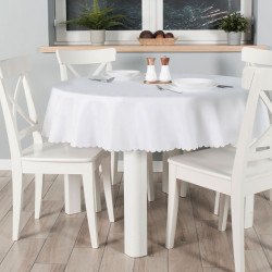 LARA Obrus wodoodporny, fi 160cm, kolor 001 biały 004770