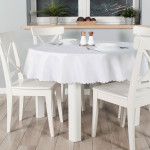 LARA · Obrus wodoodporny · fi 160 cm · kolor biały