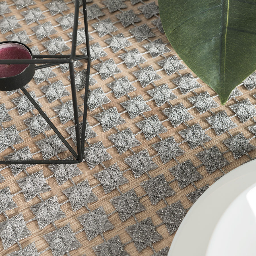 Jasmina Obrus gipiurowy, szary 005 z lurexem, rozmiar 140x180cm 061802