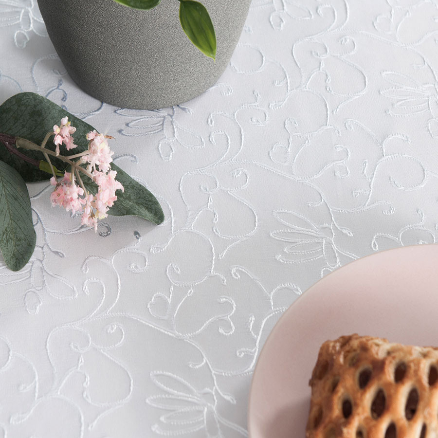 FLORA Obrus wodoodporny, 130x160cm, kolor 001 biały 004790