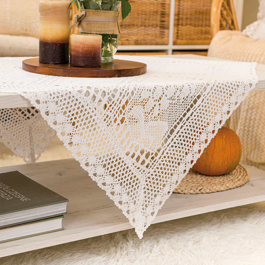 INESS Serweta ażurowa, szerokość 85 x wysokość 85cm, kolor 001 biały 913501