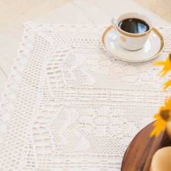 INESS Serweta ażurowa, szerokość 85 x wysokość 85cm, kolor 001 biały 913501