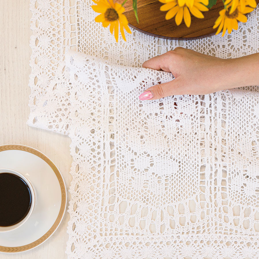 INESS Serweta ażurowa, szerokość 85 x wysokość 85cm, kolor 001 biały 913501