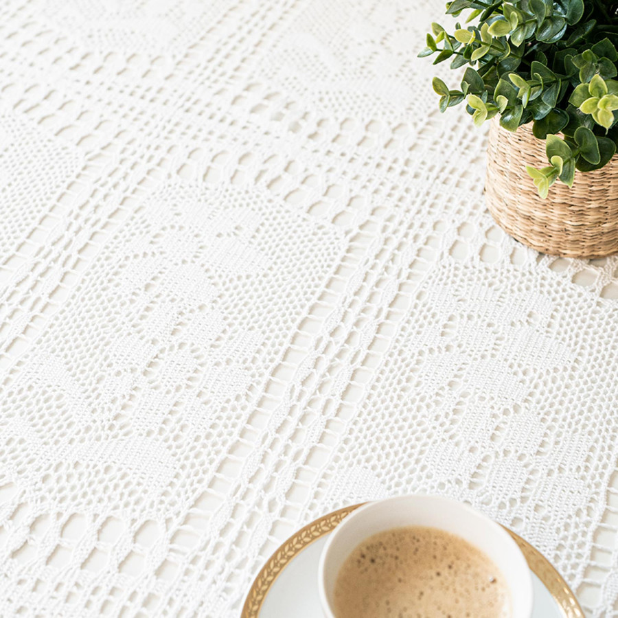 INESS Obrus ażurowy, fi 160cm , kolor 001 biały 913501