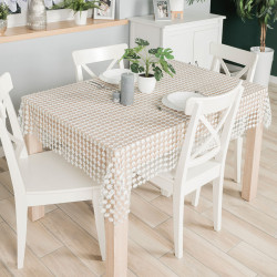 Lumina Obrus gipiurowy, kolor jasny szary007 z lurexem, rozmiar 140x180cm 061789