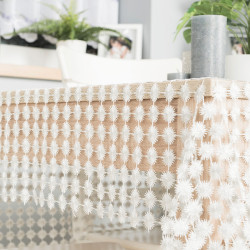 Lumina Obrus gipiurowy, kolor jasny szary007 z lurexem, rozmiar 140x180cm 061789