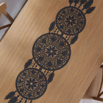 ALIA ŁAPACZ SNÓW · Bieżnik gotowy żakardowy · 36x140 cm · bolor czarny