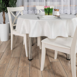 ANIELA Obrus wodoodporny, fi 160cm, kolor 012 kremowy 004791