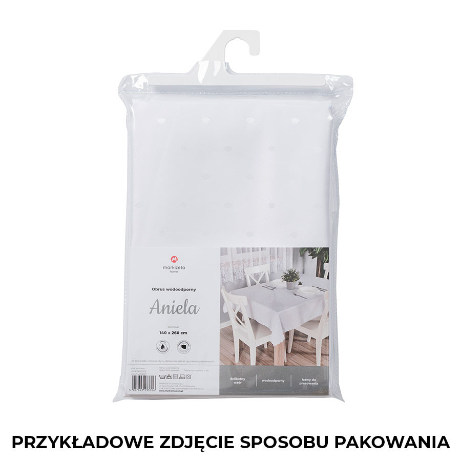 ANIELA Obrus wodoodporny, fi 160cm, kolor 012 kremowy 004791