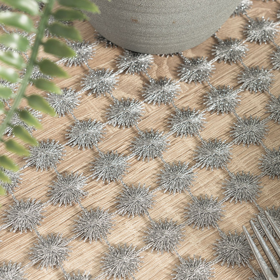 Lumina Obrus gipiurowy, kolor szary 005 z lurexem, rozmiar 140x180cm 061789