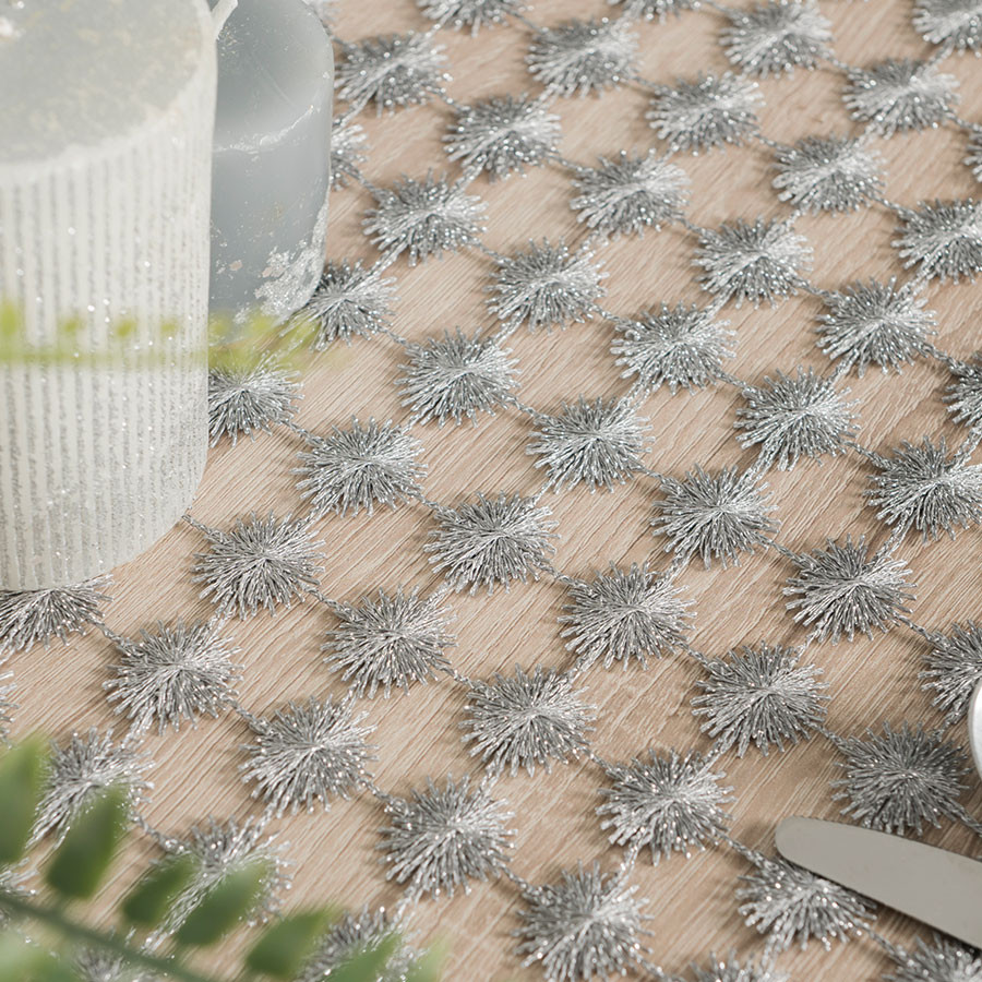 Lumina Obrus gipiurowy, kolor szary 005 z lurexem, rozmiar 140x180cm 061789