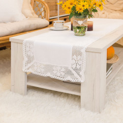 RACHELA Bieżnik z ażurem, szerokość 60 x wysokość 120cm, kolor 001 biały 912432