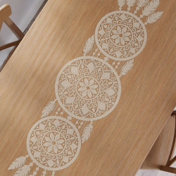 ALIA Bieżnik żakardowy gotowy, łapacz snów, szerokość 36 x wysokość 140cm, kolor 002 naturalny/beż 001390