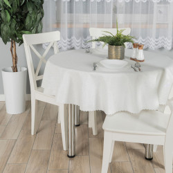FLORA Obrus wodoodporny, fi 160cm, kolor 012 kremowy 004790