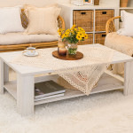 INESS · Serweta ażurowa · 85x85 cm · kolor kremowy