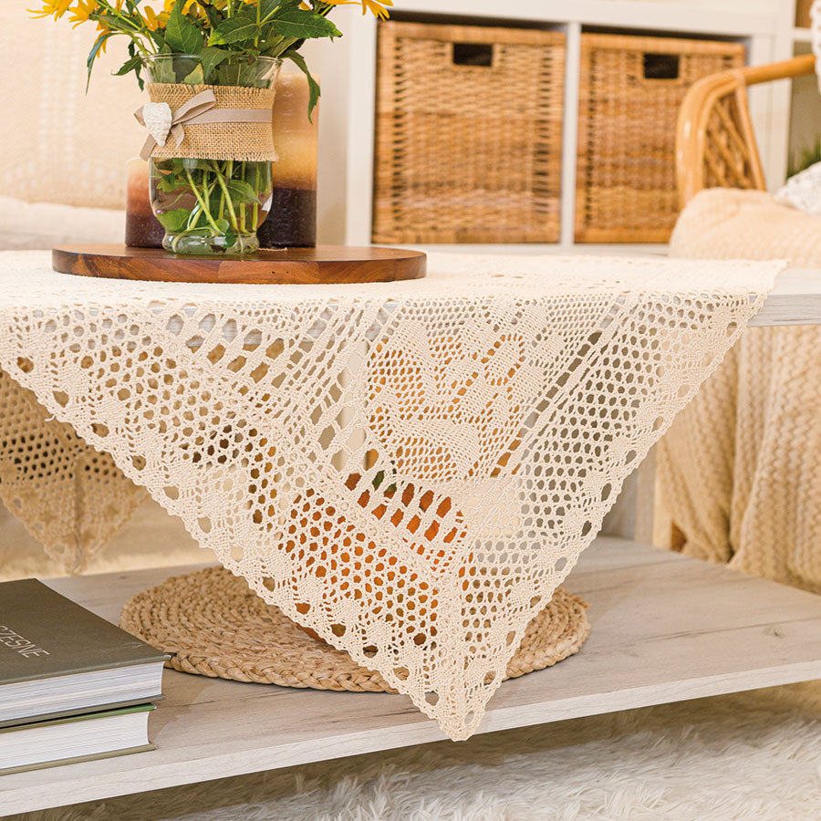 INESS Serweta ażurowa, szerokość 85 x wysokość 85cm, kolor 012 kremowy 913501