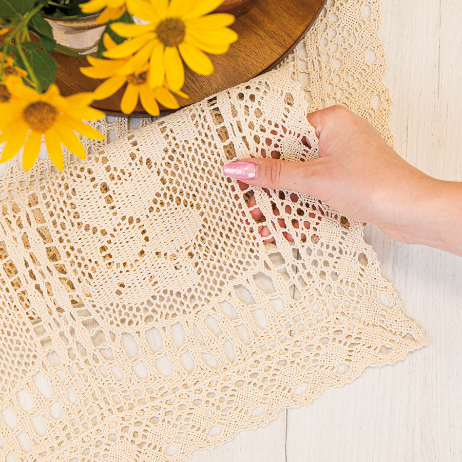 INESS Serweta ażurowa, szerokość 85 x wysokość 85cm, kolor 012 kremowy 913501