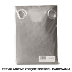 VELVI Zasłona gotowa na przelotkach, szerokość 140 x wysokość 250cm, kolor 043 czerwony VELVI0