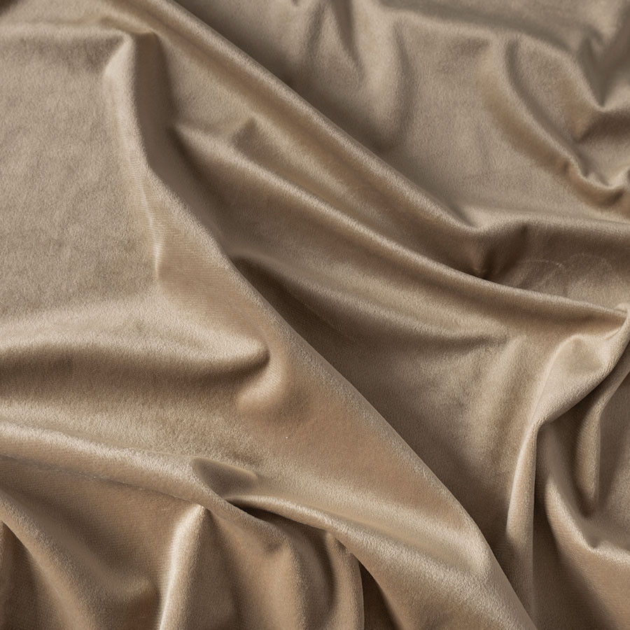 VELVI Zasłona gotowa na przelotkach, szerokość 140 x wysokość 250cm, kolor 001 ciemny beżowy VELVI0