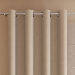 VELVI Zasłona gotowa na przelotkach, szerokość 140 x wysokość 230cm, kolor 003 jasny beżowy VELVI0