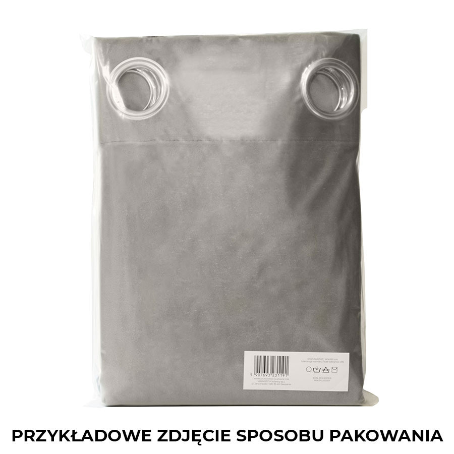 VELVI Zasłona gotowa na przelotkach, szerokość 140 x wysokość 260cm, kolor 004 pudrowy różowy VELVI0