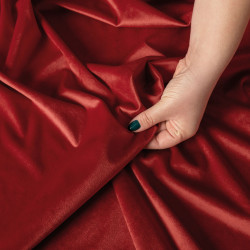 VELVI Zasłona gotowa na przelotkach, szerokość 140 x wysokość 260cm, kolor 043 czerwony VELVI0