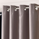 DONA · Zasłona gotowa na przelotkach · 140x250 cm · kolor czarny