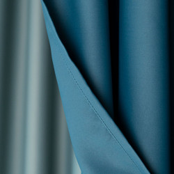 DONA Zasłona gotowa typu blackout na przelotkach, szerokość 140cm x wysokość 250cm, kolor 228 petrol TD0015