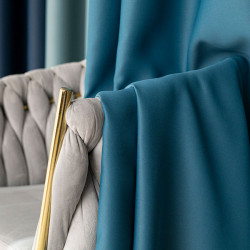 DONA Zasłona gotowa typu blackout na przelotkach, szerokość 140cm x wysokość 250cm, kolor 228 petrol TD0015