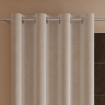 VELVI · Zasłona gotowa na przelotkach · 140x250 cm · kolor kremowy
