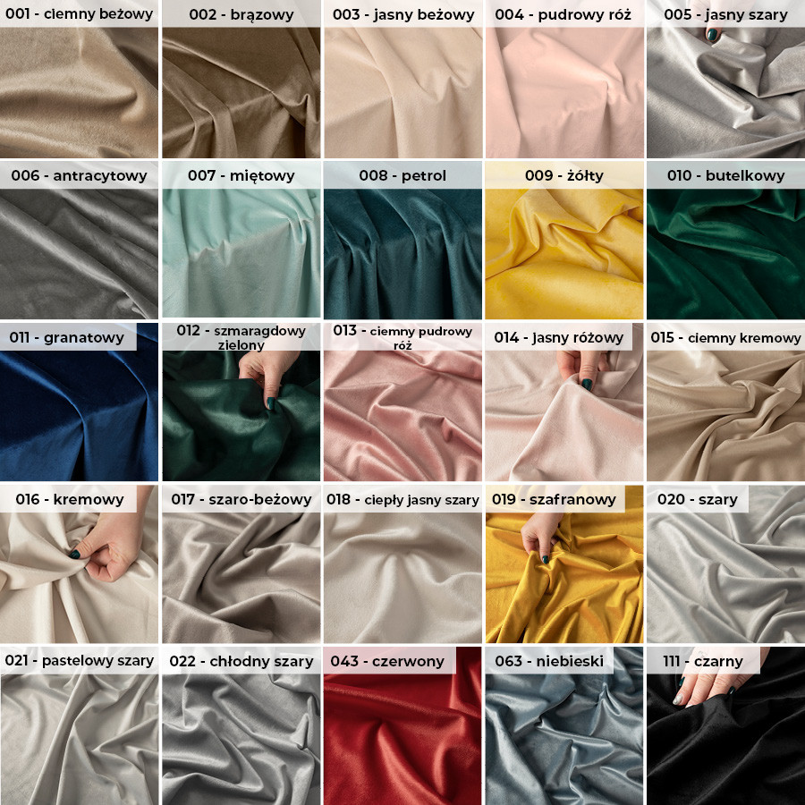 VELVI Zasłona gotowa na przelotkach, szerokość 140 x wysokość 250cm, kolor 016 kremowy VELVI0