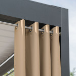 GARDENIA · Zasłona gotowa na przelotkach · 140x200 cm · kolor nude