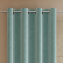 VELVI Zasłona gotowa na przelotkach, szerokość 140 x wysokość 240cm, kolor 007 miętowy VELVI0