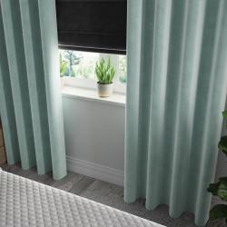 VELVI Zasłona gotowa na przelotkach, szerokość 140 x wysokość 240cm, kolor 007 miętowy VELVI0