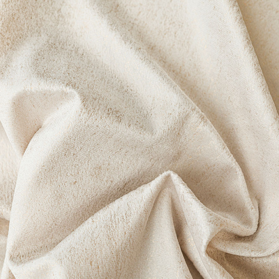 ELEONORA Zasłona gotowa na przelotkach, szerokość 140cm x wysokość 250cm, kolor 016 jasny kremowy ze złotym nadrukiem na V