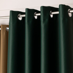 DONA Zasłona gotowa typu blackout na przelotkach, szerokość 140cm x wysokość 250cm, kolor 223 zielony butelkowy TD0015