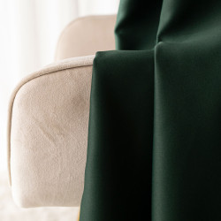 DONA Zasłona gotowa typu blackout na przelotkach, szerokość 140cm x wysokość 250cm, kolor 223 zielony butelkowy TD0015