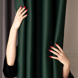 DONA Zasłona gotowa typu blackout na przelotkach, szerokość 140cm x wysokość 250cm, kolor 223 zielony butelkowy TD0015