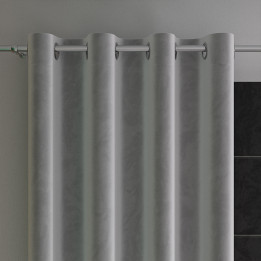 VELVI Zasłona gotowa na przelotkach, szerokość 140 x wysokość 250cm, kolor 005 jasny szary VELVI0
