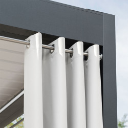 GARDENIA Zasłona gotowa na przelotkach, szerokość 140cm x wysokość 200cm, kolor 050 biały TD0025