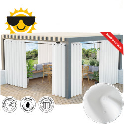 GARDENIA Zasłona gotowa na przelotkach, szerokość 140cm x wysokość 200cm, kolor 050 biały TD0025
