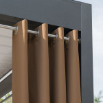 GARDENIA · Zasłona gotowa na przelotkach · 140x240 cm · kolor ciepły brązowy